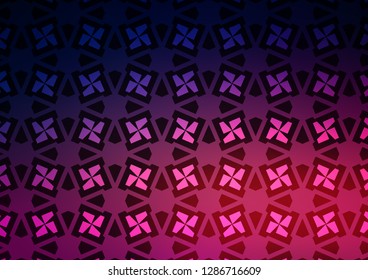 Dark Purple, Pink vector layout with lines, rectangles. Glitter abstract illustration with squares, lines. Pattern for commercials.