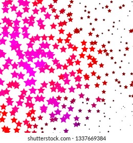 Dark Purple, Pink vector layout with bright stars. Modern geometric abstract illustration with stars. Best design for your ad, poster, banner.