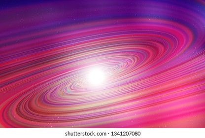 Dark Purple, Pink vector layout with cosmic stars. Shining illustration with sky stars on abstract template. Pattern for futuristic ad, booklets.