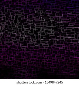 Dark Purple, Pink vector layout with lines, rectangles. Rectangles with colorful gradient on abstract background. Modern template for your landing page.