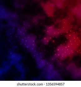 Dark Purple, Pink vector layout with bright stars. Decorative illustration with stars on abstract template. Design for your business promotion.