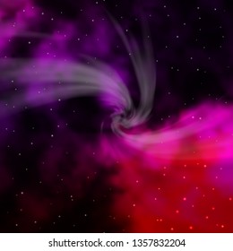 Dark Purple, Pink vector layout with bright stars. Colorful illustration in abstract style with gradient stars. Theme for cell phones.