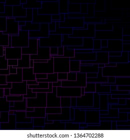 Dark Purple, Pink vector layout with lines, rectangles. Abstract gradient illustration with rectangles. Pattern for websites, landing pages.
