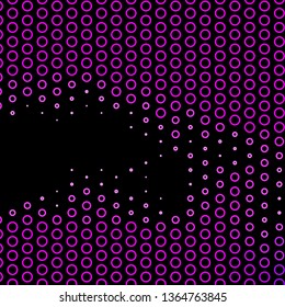 Dark Purple, Pink vector layout with circles. Abstract decorative design in gradient style with bubbles. Design for your commercials.