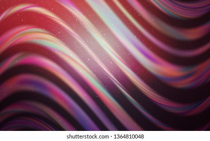 Dark Purple, Pink vector layout with cosmic stars. Glitter abstract illustration with colorful cosmic stars. Smart design for your business advert.