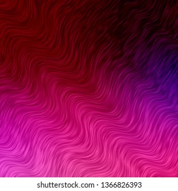 Dark Purple, Pink vector layout with curves. Brand new colorful illustration with bent lines. Pattern for booklets, leaflets.