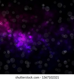 Dark Purple, Pink vector layout with circles. Abstract colorful disks on simple gradient background. Pattern for websites, landing pages.