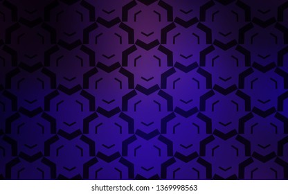 Dark Purple, Pink vector layout with wry lines. A circumflex abstract illustration with gradient. Colorful wave pattern for your design.