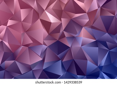 Dark Purple, Pink vector layout with lines, triangles. Glitter abstract illustration with triangular shapes. Pattern for commercials.