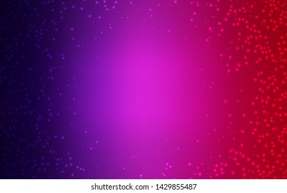 Dark Purple, Pink vector layout with cosmic stars. Glitter abstract illustration with colorful cosmic stars. Smart design for your business advert.
