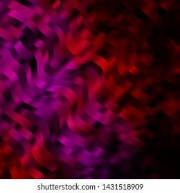 Dark Purple, Pink vector layout with wry lines. Colorful illustration, which consists of curves. Pattern for ads, commercials.