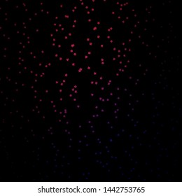 Dark Purple, Pink vector layout with bright stars. Blur decorative design in simple style with stars. Design for your business promotion.