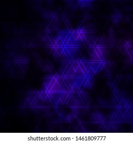 Dark Purple, Pink vector layout with lines, triangles. Shining abstract illustration with colorful triangles. Template for wallpapers.