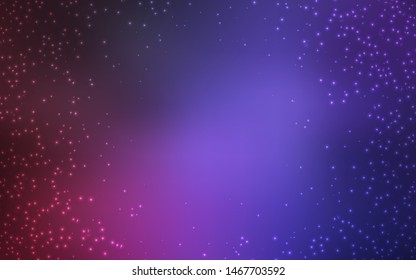 Dark Purple, Pink vector layout with cosmic stars. Modern abstract illustration with Big Dipper stars. Pattern for astrology websites.
