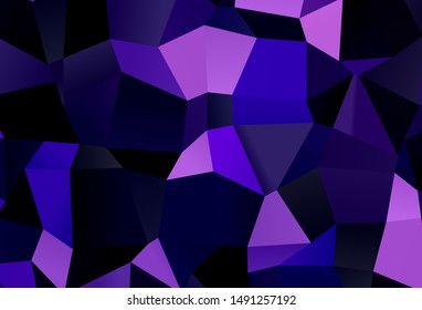 Dark Purple, Pink vector layout with lines, rectangles. Rectangles on abstract background with colorful gradient. Smart design for your business advert.