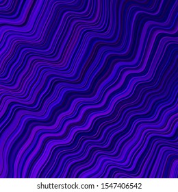 Dark Purple, Pink vector layout with bent lines. Glitter abstract illustration with wry lines. Pattern for your business design.