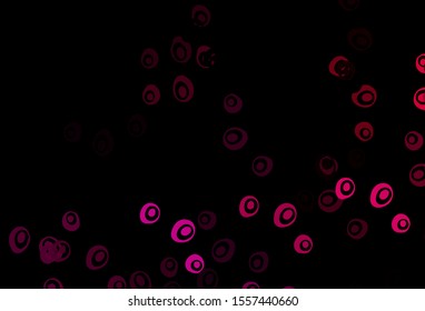 Dark Purple, Pink vector layout with circle shapes. Illustration with set of shining colorful abstract circles. Completely new template for your brand book.