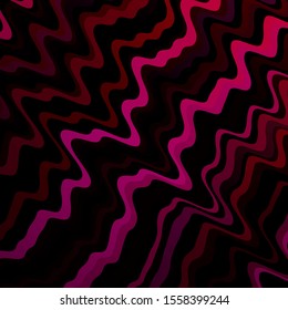 Dark Purple, Pink vector layout with curves. Bright sample with colorful bent lines, shapes. Pattern for websites, landing pages.