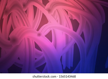 Dark Purple, Pink vector layout with curved lines. Brand new colorful illustration in simple style. New composition for your brand book.