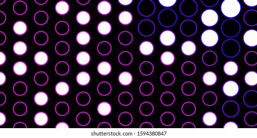 Dark Purple, Pink vector layout with circles. Abstract illustration with colorful spots in nature style. Design for posters, banners.