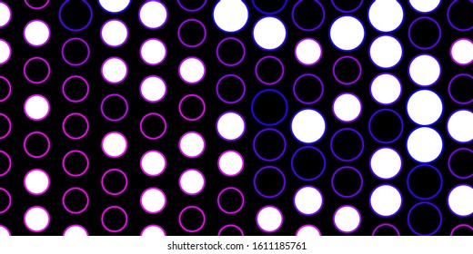 Dark Purple, Pink vector layout with circles. Abstract illustration with colorful spots in nature style. Design for posters, banners.