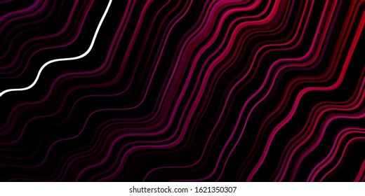 Dark Purple, Pink vector layout with circular arc. Gradient illustration in simple style with bows. Pattern for commercials, ads.