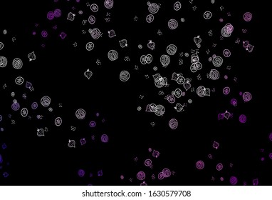 Dark Purple, Pink vector layout with restaurant food. Illustration with set of fresh food in doodle style. Design for ad, poster, banner of cafes or restaurants.