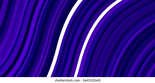 Dark Purple, Pink vector layout with circular arc. Colorful abstract illustration with gradient curves. Design for your business promotion.