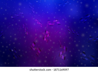 Dark Purple, Pink vector layout in New Year style. Abstract gradient illustration with colorful Christmas things. Pattern for ads, poster, banner of books.