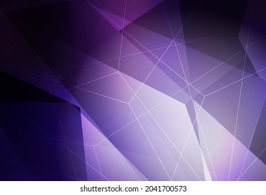 Púrpura oscuro, diseño vector rosado con líneas, triángulos. Triángulos sobre fondo abstracto con gradiente colorido. Diseño elegante para tapices.