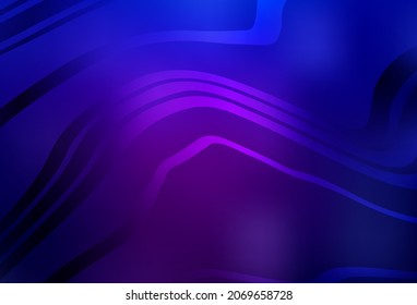 Dark Purple, Pink vector layout with wry lines. Glitter abstract illustration with wry lines. Brand new design for your ad.