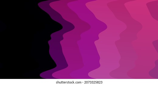 Púrpura oscuro, diseño vector rosado con curvas. Ilustración brillante con arcos circulares gradientes. Patrón de folletos y volantes para empresas
