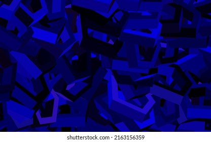 Dark Purple, Pink vector layout with hexagonal shapes. Illustration of colored hexagons on blur surface. Pattern for ads, leaflets.