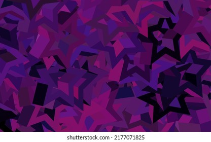 Púrpura oscuro, diseño vector rosado con líneas, triángulos. Ilustración con un conjunto de triángulos coloridos. Fondo para un teléfono móvil.