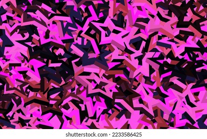 Dark Purple, Pink vector layout with bright stars. Blurred decorative design in simple style with stars. Pattern for astronomy websites.