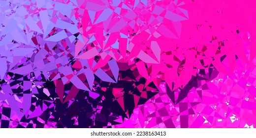 Púrpura oscuro, diseño vector rosado con formas triangulares. Diseño sencillo de estilo abstracto con triángulos, líneas. Iniciar diseño para el insperarión.