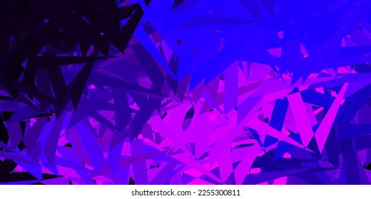 Dark purple, pink vector layout with triangle forms. Magnificent abstract illustration with triangular shapes , forms. Template for commercials.