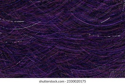 Dark Purple, Pink vector layout with wry lines. Modern gradient abstract illustration with bandy lines. Texture for booklets, leaflets.