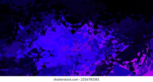 Dark Purple, Pink vector layout with triangle forms. Magnificent abstract illustration with triangular shapes , forms. Start design for insperarion.