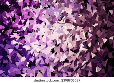 Púrpura oscuro, diseño vector rosado con líneas, triángulos. Triángulos sobre fondo abstracto con gradiente colorido. Mejor diseño inteligente para su negocio.