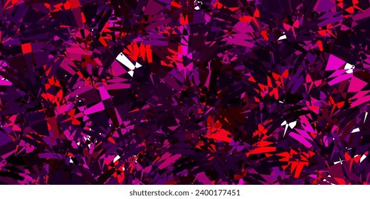 Dark Purple, Pink vector layout with triangle forms. Outstanding abstract illustration with range of colorful triangles. Template for commercials.
