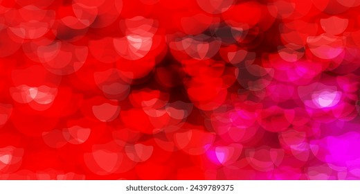 Púrpura oscuro, diseño vectorial rosa con formas de círculo. Diseño decorativo abstracto en estilo degradado con burbujas. Patrón para folletos, folletos.