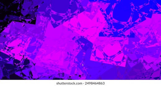 Dark Purple, Pink vector layout with triangle forms. Triangle shapes with colorful gradient in abstract style. An easy addition to your commertials.