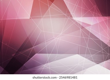Púrpura oscuro, diseño de Vector rosa con líneas, triángulos. Ilustración de gradiente Abstractas con triángulos. Antecedentes de un teléfono celular.