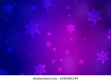 Dark Purple, Pink vector layout in New Year style. Simple gradient illustration with Christmas attributes. Pattern for school, grammar websites.