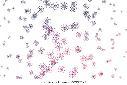 Dark Purple, Pink vector layout with bright snowflakes. Decorative shining illustration with snow on abstract template. The pattern can be used for new year ad, booklets.