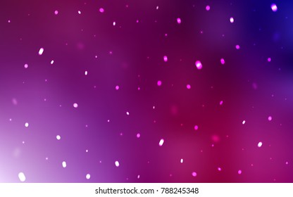 Dark Purple, Pink vector layout with bright snowflakes. Glitter abstract illustration with crystals of ice. New year design for your ad, poster, banner.