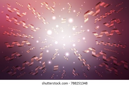 Dark Purple, Pink vector layout with festival confetti. Blurred decorative design in anniversary style with confetti. The pattern can be used for birthday gifts, congratulations.