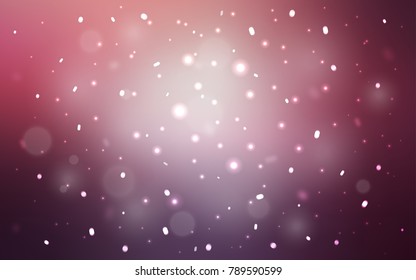 Dark Purple, Pink vector layout with bright snowflakes. Modern geometrical abstract illustration with crystals of ice. The template can be used as a new year background.