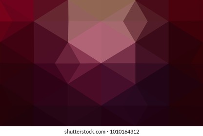 Dark Purple, Pink vector Low poly crystal background. Polygon design pattern. Low poly illustration, low polygon background.